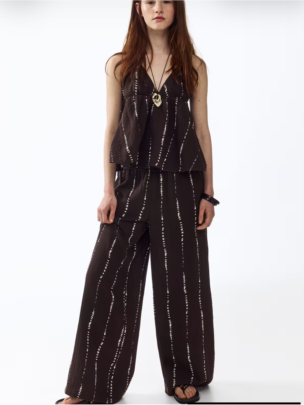 H&M brown halter top